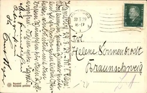 Steindruck Ak Hansestadt Rostock, Stadtmauer, Petritor