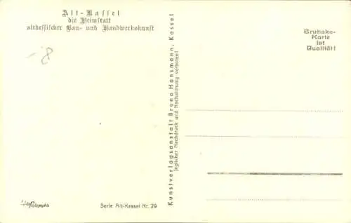 Ak Kassel in Hessen, Altstadt, Fuldagasse