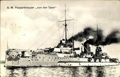Ak Deutsches Kriegsschiff, SM Panzerkreuzer von der Tann, Kaiserliche Marine