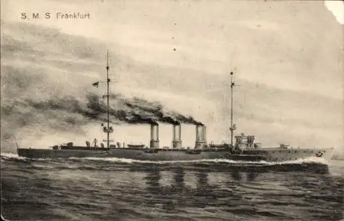 Ak Deutsches Kriegsschiff, SMS Frankfurt, Kaiserliche Marine