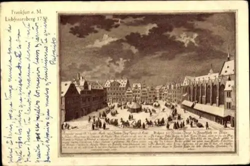Künstler Ak Frankfurt am Main, Liebfrauenberg 1738
