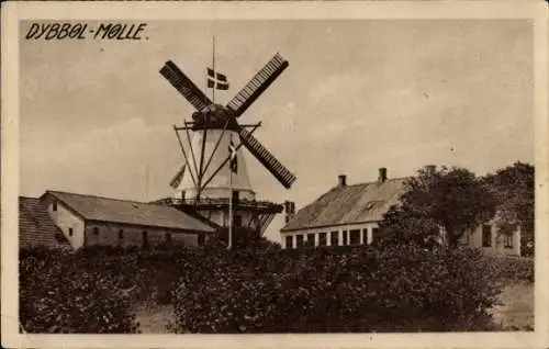Ak Dybbøl Düppel Dänemark, Windmühle