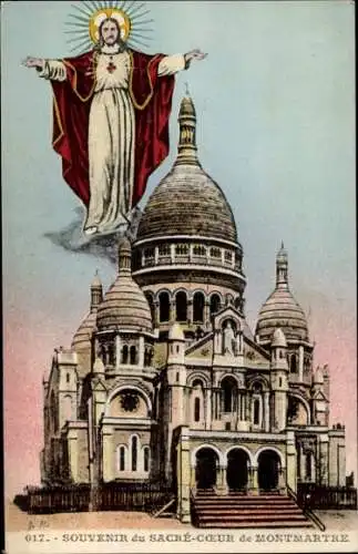 Ak Paris XVIII Montmartre, Sacre Coeur, Jesus