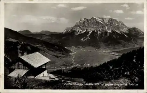 Ak Wolfratshauser Hütte, Lermoos, Ehrwald, Zugspitze, Wetterstein
