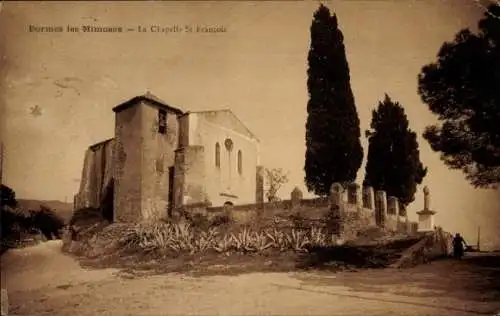 Ak Bormes les Mimosas Var, La Chapelle St. Francois
