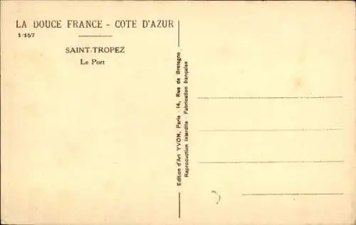 Ak Saint Tropez Var, Hafen