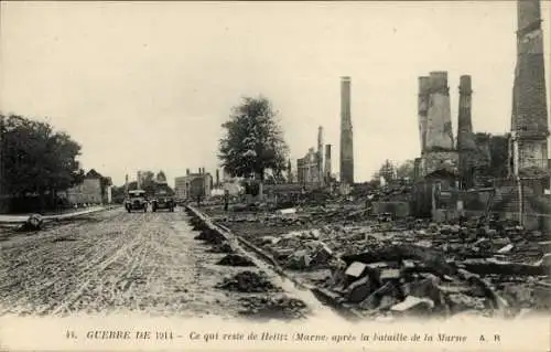 Ak Heiltz le Maurupt Marne, Guerre de 1914, Ce qui reste apres la bataille de la Marne