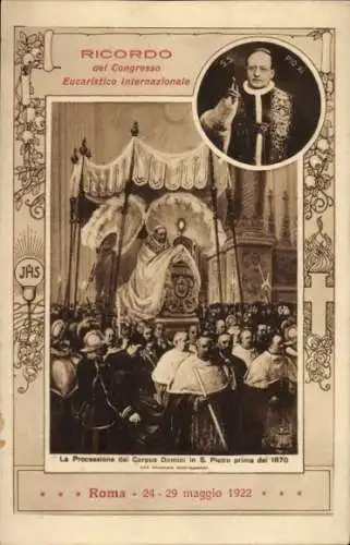 Künstler Ak Papst Pius XI., Achille Ambrogio Damiano Ratti, 1922