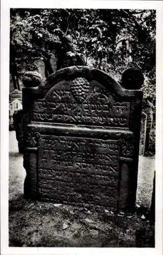 Ak Praha Prag, Jüdischer Friedhof, Sara Katzova