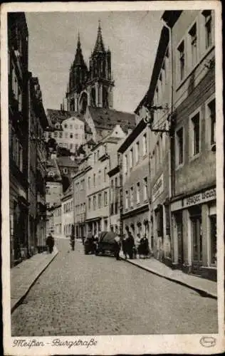 Ak Meißen an der Elbe, Burgstraße, Weinhandlung