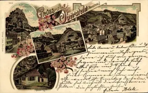 Litho Oberstein an der Nahe, Teilansichten, Neues Schloss