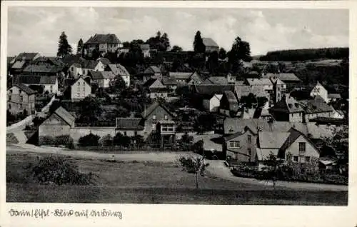 Ak Daun in der Eifel, Ortsansicht, Burg