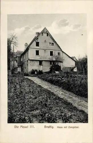 Ak Bruttig Fankel an der Mosel, Haus mit Ziergiebel