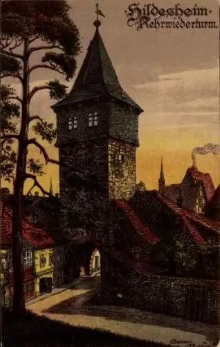 Künstler Ak Baxmann E., Hildesheim, Kehrwieder Turm