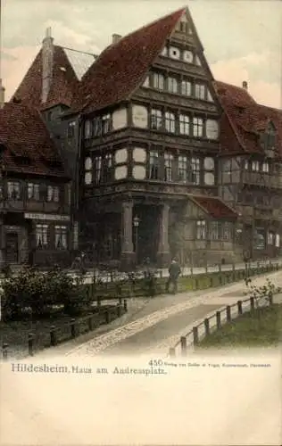 Ak Hildesheim in Niedersachsen, Andreasplatz, Pfeilerhaus