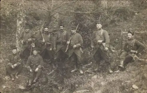 Foto Ak Französische Soldaten, Gruppenaufnahme