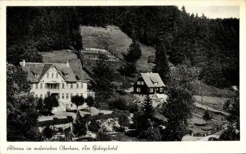 Ak Altenau Clausthal Zellerfeld im Oberharz, Partie am Gebirgshotel, Wald