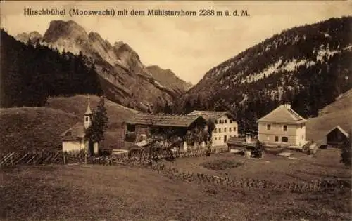 Ak Hirschbühel bei Geretsried Oberbayern, Mooswacht, Mühlsturzhorn