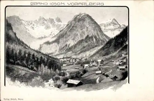 Ak Brand in Vorarlberg, Panorama, Berge