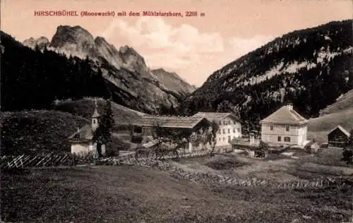 Ak Hirschbühel bei Geretsried Oberbayern, Mooswacht, Mühlsturzhorn