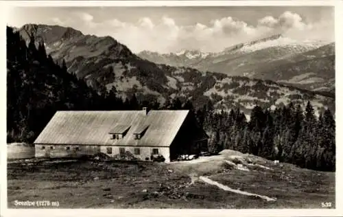 Ak Oberstdorf im Oberallgäu, Nebelhorn, Wirtschaft Seealpe