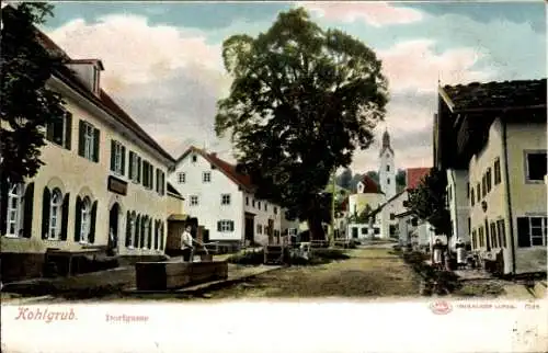 Ak Bad Kohlgrub in Oberbayern, Dorfgasse