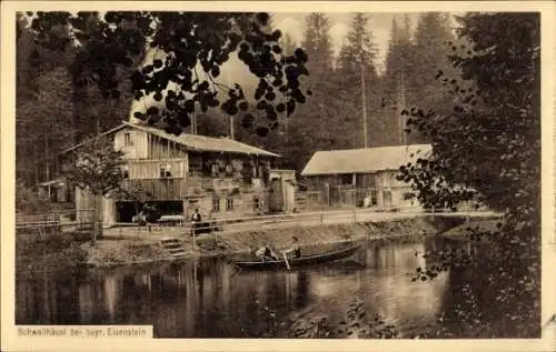 Ak Bayerisch Eisenstein in Niederbayern, Schwellhäusl, Boot