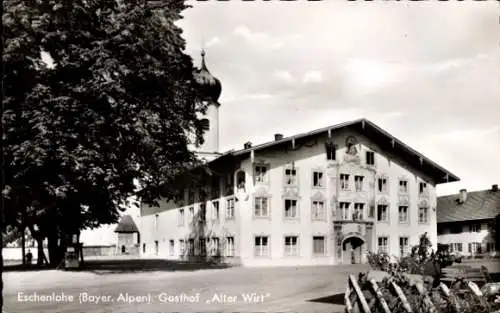 Ak Eschenlohe in Oberbayern, Gasthof Alter Wirt