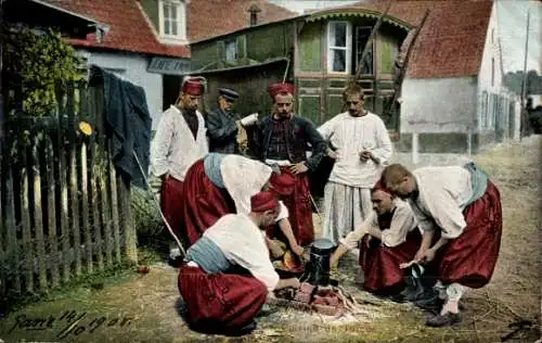 Ak Französische Soldaten, Zouaven