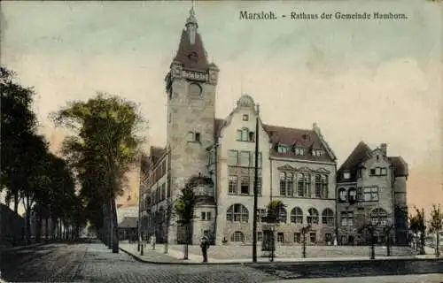 Ak Marxloh Duisburg im Ruhrgebiet, Rathaus Gemeinde Hamborn