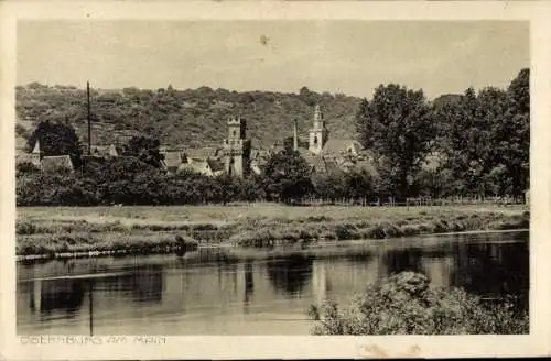 Ak Obernburg am Main Unterfranken, Teilansicht, Schlossturm, Kirche