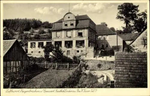 Ak Heigenbrücken im Spessart Unterfranken, Gasthof Lindenau