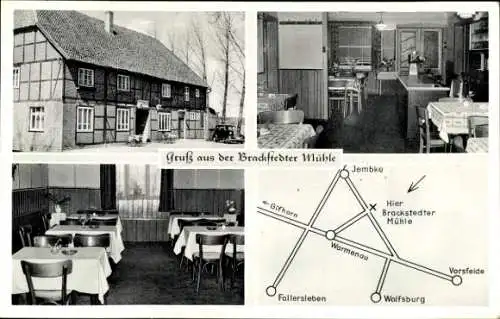 Ak Jembke in Niedersachsen, Brackstedter Mühle, Fachwerkhaus, Innenräume