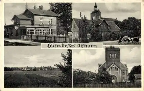 Ak Leiferde in Niedersachsen, Teilansichten, Kirchen