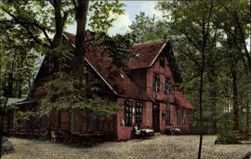 Ak Lüneburg in Niedersachsen, Forsthaus Rote Schleuse, Restauration, Café