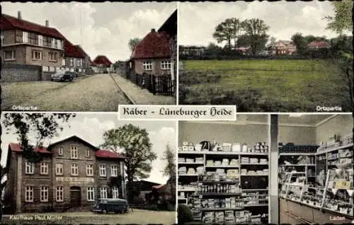Ak Räber Suderburg Niedersachsen, Lüneburger Heide, Ortspartie, Kaufhaus Paul Müller, Laden