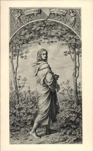 Ak Dichter Heinrich von Veldeke, Portrait