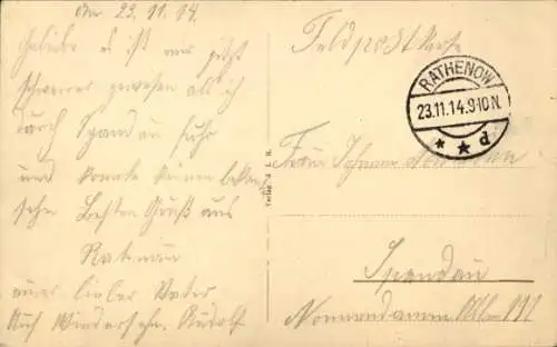 Ak Rathenow im Havelland, Teilansicht, Kirche