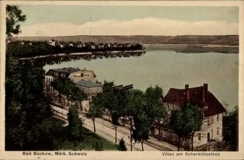 Ak Buckow in der Märkischen Schweiz, Villen, Schermützelsee