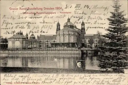 Ak Dresden, Große Kunstausstellung 1904, Städtischer Ausstellungspark, Konzertplatz