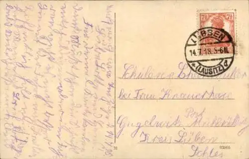 Ak Görlitz in der Lausitz, Neiße mit Viadukt und Landschaft