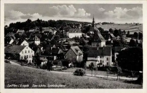 Ak Seiffen im Erzgebirge, Blick auf den Ort