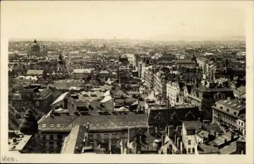 Ak Wien 1 Innere Stadt, Blick vom Stephansturm, Kärntnerstraße, Karlskirche, Wasserturm