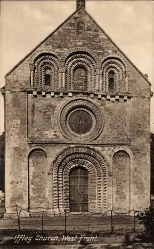 Ak Iffley Oxford Oxfordshire England, Kirche, Westfassade