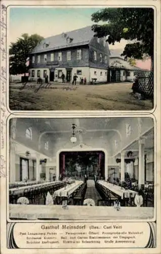 Ak Meinsdorf Callenberg in Sachsen, Gasthof Meinsdorf, Festsaal