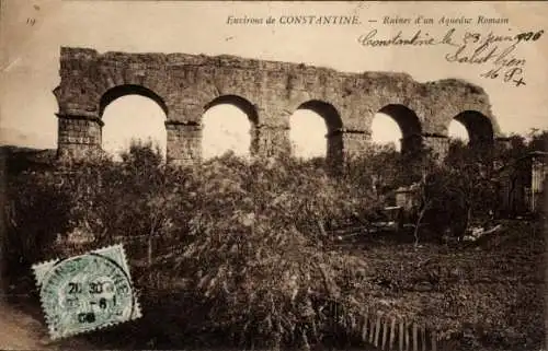 Ak Konstantin, Algerien, Ruinen eines römischen Aquädukts