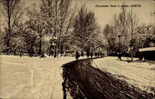 Ak Quetta Pakistan, Cloucester Road im Winter