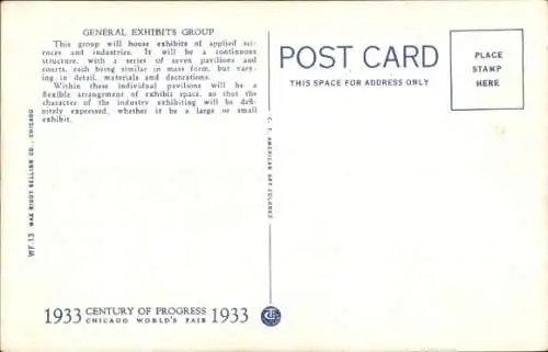 Ak Chicago Illinois USA, Weltausstellung 1922, General Exhibits Group
