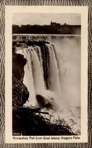 Ak Niagara Falls New York USA, Horseshoe Fall von Goat Island