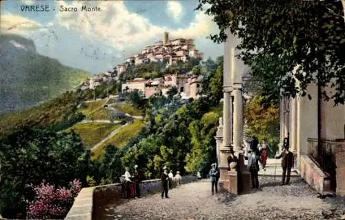 Ak Varese Lombardia, Sacro Monte, Heiliger Berg, Terrasse